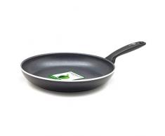 GreenPan Brat-Pfanne 28-cm Ø mit Antihaft-Beschichtung aus Keramik Backofen-geeignet bis 180 Grad Spülmaschinen-fest, Aluminium, Schwarz