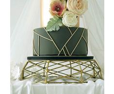 Yundxi Vintage Tortenplatte aus Eisen Tortenständer Kuchenplate für Backen Gebäck Cupcakes Desserts Display