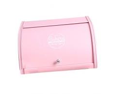 PETSOLA Rolldeckel Brotkasten Küche Top Lagerung Laib Retro Container Box Kanister - Rosa