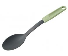 FACKELMANN Servierlöffel 33 cm Ecolution, umweltfreundlicher Küchenhelfer mit ergonomischem Griff, nachhaltiger & hochwertiger Löffel für beschichtete Töpfe und Pfannen (Farbe: Mintgrün/Lichtgrau)