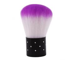 L_shop Nagelstaubbürste Praktische Colorful Nagelbürste Tischbürste Pilzbürste Weiches Haar Reinigungsbürste Nagelbürste Nagel Kunst Nagel und Nail Art Staub Sauber,Lila,2.76*1.40inch