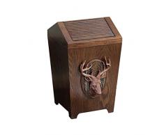 CRRQQ Touch Mülleimer, Kleiner Mülleimer mit Deckel, Schwingdeckel-Abfallkorb, Mülleimer mit Deckel für Waschraum/Bad/Holz (9.05x13x15 Zoll)