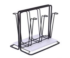 NNM Metall Abtropfhalter Abtropfgestell Abtropfständer Trockenständer Flaschenhalter Tassenhalter Flaschen Ständer für Sodastream Flaschen, Becher und Zubehör