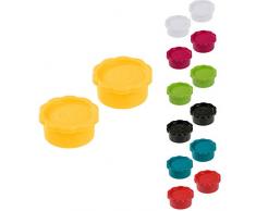 GRÄWE 2 Stück Ersatz-Verschlüsse GELB für Glaskaraffe geeignet für Sodastream-Glasflaschen Modell Penguin (Nicht Champagnerverschluss) + Crystal