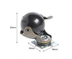 Jian Ya na 4 Ball Caster Rad aussuchen drehbar Antik Drehgelenk Teller Metall Ball geformte Bremse Heavy Duty mit Kapuze für Schreibtisch Stuhl Kaffee Tisch Spielzeug Schuhe Mülleimer Möbel Beine