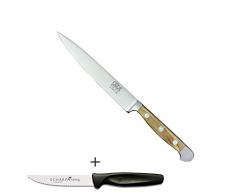Güde Zubereitungsmesser 16 cm Alpha Olive X765/16 plus SCHARFsinnig Pizza- und Steakmesser ultra-sägescharf