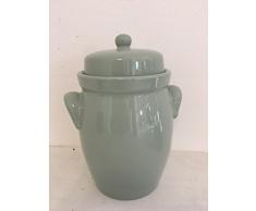 Gärtopf, Rumtopf 5 Ltr. Steinzeug pastell-grün