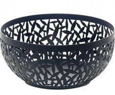 Alessi Cactus MSA04/21 B Design Obstschale, durchbrochen, aus Stahl, epoxidharzlackiert, schwarz