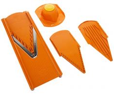 Börner V3 Gurkenhobel, Gemüseschneider, Obstschneider, Sicherheitseinschub Orange