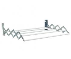 Leifheit Wandtrockner Classic 28 Extendable, 2,8m Trockenleine, ausziehbarer Wandtrockner, platzsparender Trockner, 5 Trockenstäbe, Wäschetrockner für die Wand, Wäschereck mit Wandmontage