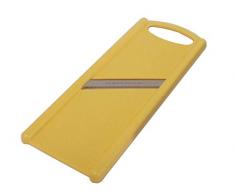 Gurkenhobel mit Solinger Klinge, beidseitig schneidend, rostfreier Edelstahl, pastell-gelb, Sonja-PLASTIC - Made in Germany