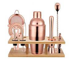 Iycorish 11 StüCke 750Ml Cocktail Shaker Y Shiny Edelstahl Britischen Cocktail Shaker Set Rose Gold Farbe