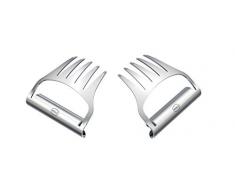 RÖSLE Pulled-Pork-Gabeln Edelstahl – Gabel zum Zerteilen von gegartem Fleisch – Edelstahl 18/10 – spülmaschinengeeignet