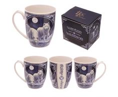 Lisa Parker Winter Krieger Wolf Porzellan Tasse HÃ¶he 10cm Breite 11.5cm Tiefe 8cm