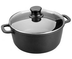 LACOR 25831 Bratentopf mit Glasdeckel 30 cm, Gießen Aluminium