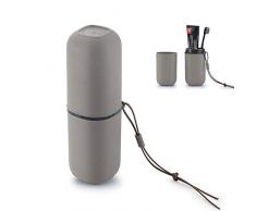JackWish Reise Wasser Becher Set,Kreativer Zahnputzbecher Zahnbürstenhalter für Zahnbürsten und Zahnpasta,Geeignet für Camping Reisen,Wandern,Geschäftsreisen,Zuhause (Braun)