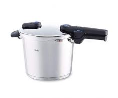Fissler vitaquick / Induktions-Schnellkochtopf (6 L, Ø 22 cm) Edelstahl-Dampfkochtopf, 2 Garstufen, stapelbar