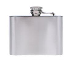 P Prettyia Edelstahl Flachmann Trinkbecher Taschenflasche - Silber, 280ml