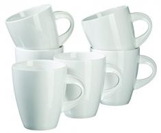 Mäser Serie La Musica, Kaffeebecher im 6er-Set, Porzellan, weiß
