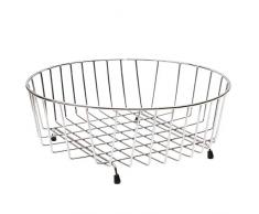 decorwelt | Abtropfgestell Rund 34 cm cm Edelstahl für Obst Silber Teller Tassen Geschirrabtropfgestell Klein Geschirrabtropfer Geschirrtrockner Küche