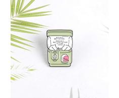 QISKAII 90er Jahre K Spielmaschine Puppe Maschine Kapsel Maschine Emaille Brosche Kind Spiel Rocker Spiel Geschenk Abzeichen Rucksack Stoff Anstecknadel Schmuck