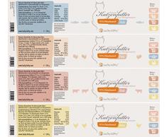 Lucky-Kitty Premium-Katzenfutter Probeset mit 95% Fleischanteil in Lebensmittelqualität, kein Zucker, kein Getreide, keine Emulgatoren, keine Lockstoffe, keine Farbstoffe, keine Inhalte die nicht deklariert werden müssten, keine