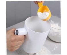 LAVALINK 1pc weiß elektrischer Edelstahl Mehlsieb Power-Mesh-Sieb Küche Backzubehör Küchenzubehör Hand Flour