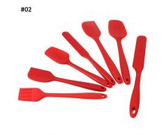 Spatel Silikon 7 Silikonschaber Küchenutensilien Kuchenmischer Kochen Backmischer Schaber Kochen Silikon Spatel Koch- und Süßwaren Werkzeuge Kochen Silikon Spatel