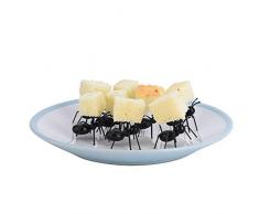 Ameise Zahnstocher Obst Dessert Gabel, 12 Stück Tierische Vorspeisengabeln Süß Umweltfreundlich Kunststoff Mini Ameise Obst-Serviergabel Zuhause Küche Party Dekoration
