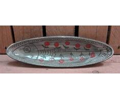 Baquette/Olivenschale, TappasschaleFisch mit Rosen