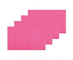 Bestlivings 4er Set Tischsets Platzset Tischuntersetzer Platzdeckchen Tischdeko Tischmatte Essensunterlage Maße 30x45 cm, Farbe: pink - rosa