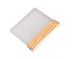 BESTonZON Edelstahl Teigschaber mit Holzgriff Teigschneider Teigspachtel Schaber für Backen Teigkuchen Pizza