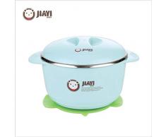 Warmhalteplatte Injektion Heißwasser Isolierbecher Kindergerichte Essgeschirr Schüssel Baby Fütterung Geschirr, Blau