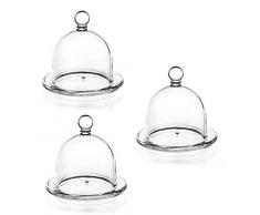 CEG 3 Glas Mini Käseglocken/Servierglocken