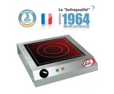 Réchaud vitrocéramique avec détecteur de présence - 1 feu - 300 x 300 mm - Sofraca