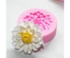 Allforhome Silikon-Form zum Backen und Basteln, Mini-Blume, für Zuckerguss- / Kuchen-Deko, Gießharz, Blütenpaste, Fondant, 5cm