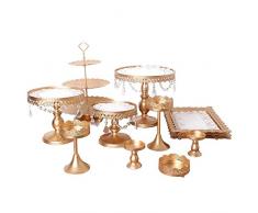 flower205 Cupcake Ständer Tortenständer 12 Stück Kuchen Cupcake Ständer Display Dessert Halter Hochzeit Regal Schmiedeeisen Kristall Rack Tischdekoration