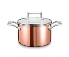 Kitchenaid Kochtopf, Edelstahl, Silber/Kupfer, 18 cm
