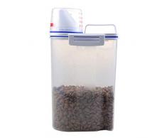 Cutito Haustier Nahrung Aufbewahrung Behälter, Luftdichter Hund Katzen Futter Behälter mit Klar Messen Becher, 2.5L