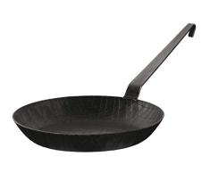 RÖSLE Bratpfanne 1888 Ø 28 cm, schmiedeeisern, Stahl matt, Grill- und Feuergeeignet, induktionsgeeignet