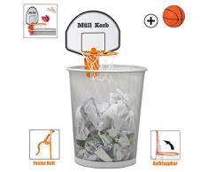 KrockaZone - Mini Basketballkorb für den Mülleimer/Papierkorb mit kleinem Ball - Spaß fürs Zimmer/ Büro/ Zuhause/ Kinderzimmer/ Bad