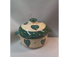 kleiner runder Brottopf mit Griffen aus Keramik in emilly