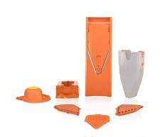 Börner V1 Gemüsereibe Profi Set orange, Gemüsehobel Gurkenhobel Gemüseschneider Kartoffelschneider Karottenreibe Obstreibe Krauthobel vegan