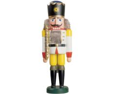 Seiffener Volkskunst echt Erzgebirge Nussknacker KÖNIG / 39 cm / weiß