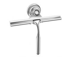 Duschabzieher Edelstahl Duschwischer mit Wandaufhänger ohne bohren Silikon-Wischlippe Fensterabzieher für Badezimmer Spiegel Fenster Glasreinigung