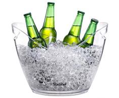 VonShef Großer 7,5 l Durchsichtiger Acryl Getränke Eiseimer