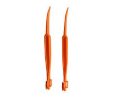 Fliyeong Orangenschäler Kunststoff Easy Citrus Slicer Cutter Doppelseitiger Schäler Orangenentferner Opener Küchenaccessoires Gadget Orange Langlebig und nützlich