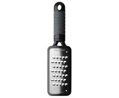 Microplane Reibe Extra Grob Schwarz Edelstahl aus der Home Serie für Kartoffel, Zucchini, Karotten, Apfel, Kohl und Käse