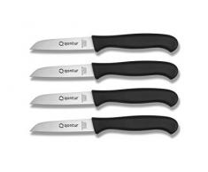 QONTUR Gemüsemesser Set aus Solingen, 4 Stück, gerade Klinge, extra scharfe Küchenmesser, rostfrei, Obstmesser Schälmesser Universalmesser klein