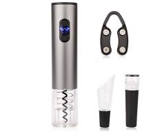 Automatisch Elektrischer Korkenzieher - XREXS Geschenkset Elektrische Flaschenöffner, Elektrischer Weinöffner Mit Folienschneider,Vakuumstopper, Weinausgießer FDA genehmigt(Batterien nicht enthalten)